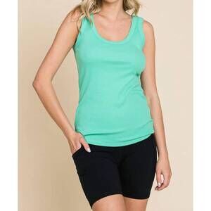 NEW CULTURE CODE scoop neck tank top in bubble mint